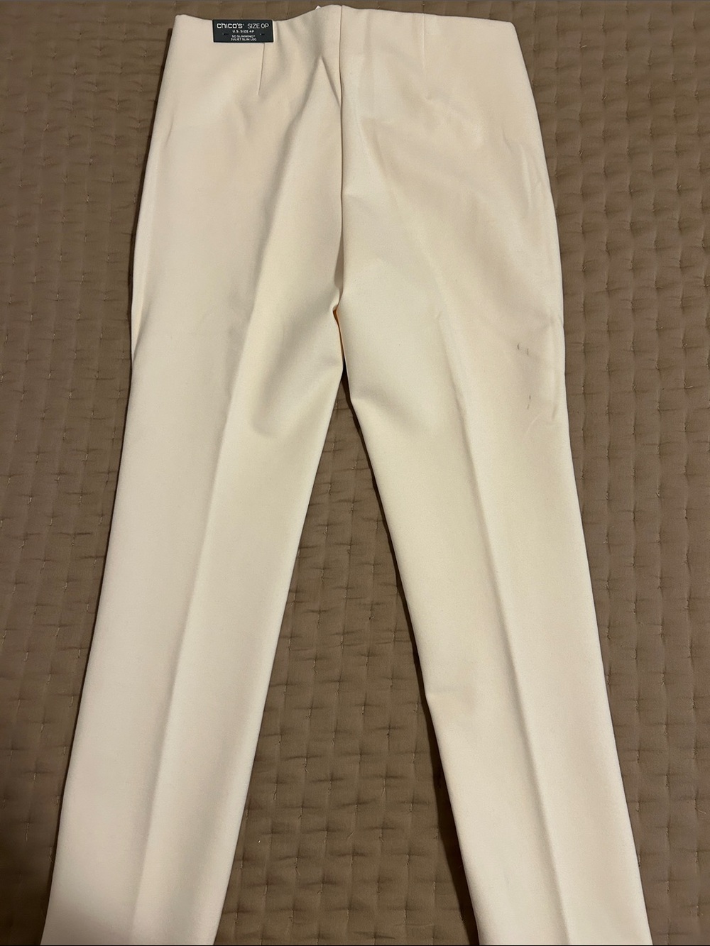 Chico’s Cream Dress Pants - Slim Straight - Picture 3 of 4